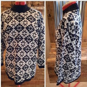 Vtg 80s snowflake glittery Sweater S American Pride USA Pullover